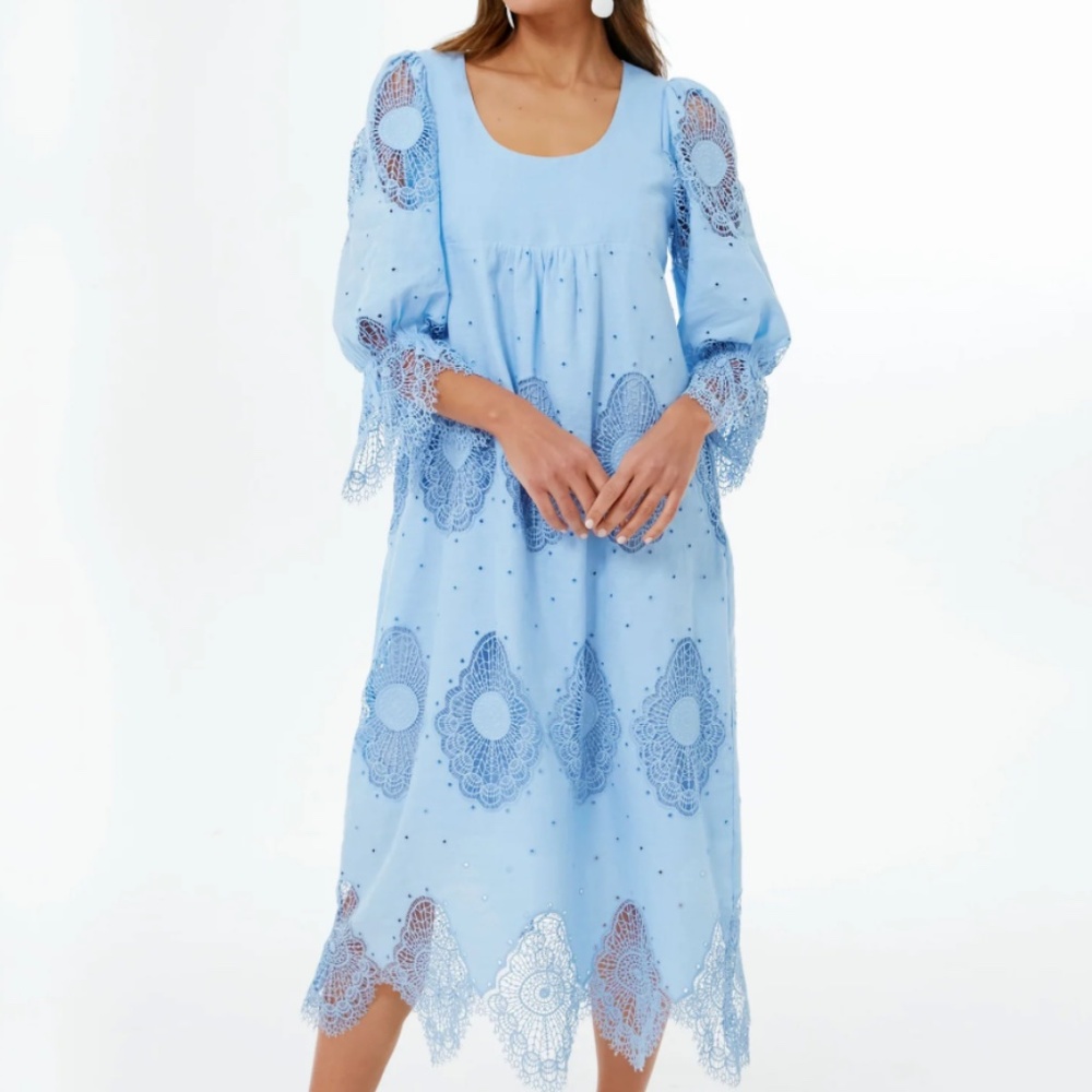Tuckernuck Forget Me Not Blue Lace Ashlyn Dress